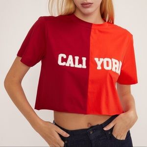 Embroidered CaliYork Cropped T-Shirt